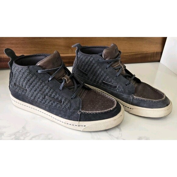 Nike Mens Aina Chukka Boots Gray Leather Lace Up Woven Perforated 9 main image 6